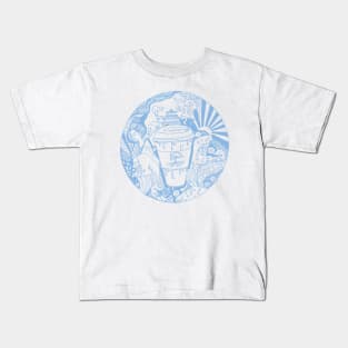 Light Blue Coffee In Japan Kids T-Shirt